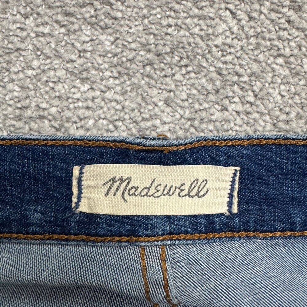 Madewell 10" High Rise Skinny Denim Jeans Womens 27 Blue Raw Hem Button Fly - Picture 10 of 16